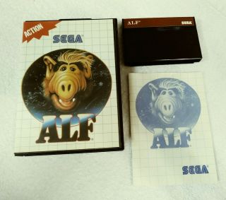 Sega Alf Sega Master System Video Game Complete 1989 Vintage