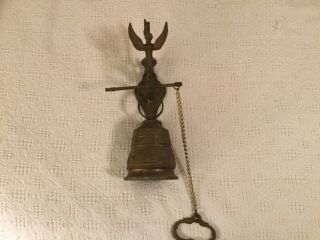 Vintage Brass Bell Hanging Dinner Church Bell - Vocem Meam Audit Qui Me Tangit