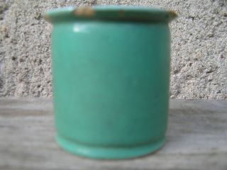 Early Green Tinglaze Delftware Ointment Pot DEMARSON Parfr.  Breveté Paris 3