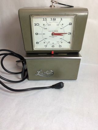 Vintage Lathem Time Recorder Model: 4006 Time Clock With Key Prints