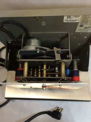Vintage Lathem Time Recorder Model: 4006 TIME CLOCK with Key PRINTS 3