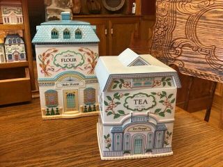 Lenox Spice Village Canisters (4),  Recipe Box (1),  Spice houses (24) & Display 2
