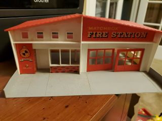 Matchbox Lesney Fire Station Mf - 1 White Face Red Roof