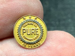 The Pure Oil Company U.  S.  A.  10k Gold Stunning 15 Years Of Service Award Pin.