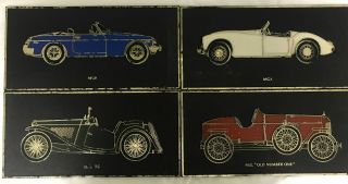 Vintage 1960’s Mg Dealer Promotional Wall Art - Four Classic Models