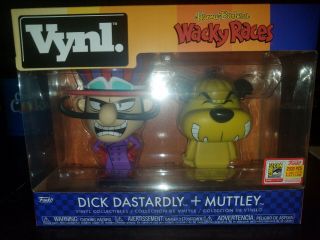 Funko Vynl Hanna Barbera Wacky Races Dick Dastardly & Muttley 2018 Sdcc 2 - Pack