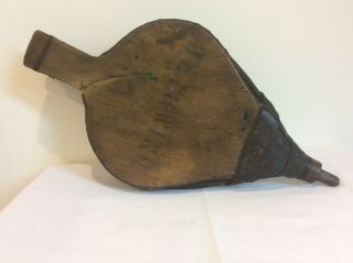 Antique Circa Late 19th Century Large Wooden/leather Fireside Bellows