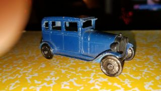Vintage Tootsietoy Car 2 3/4 " Blue 1928 Ford Model A Sedan