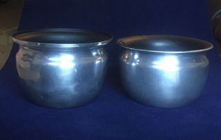 Vintage Magic Trick Brahman Or Brahmin Rice Bowls Aluminum W/ Instructions