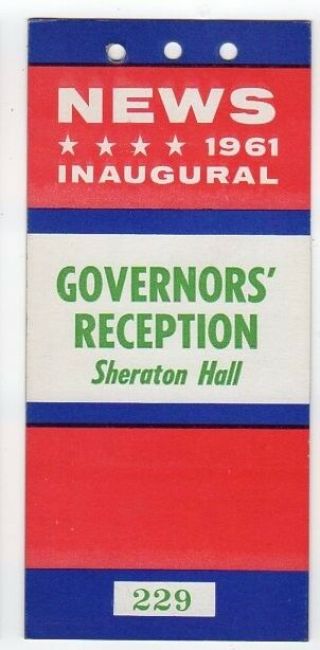 1961 John F Kennedy Inaugural News Credentials Badge