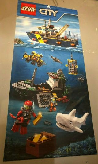 Lego City Advertisement Store Banner Flag Display Sign Promo 77 " X 34 " City1