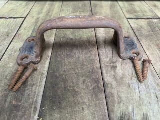 Antique Heavy Duty Cast Iron Pull Handle Door Industrial Hardware Restore