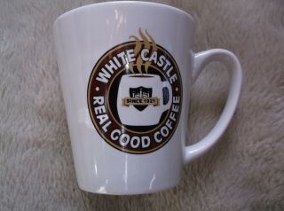 Ceramic Coffee Mug White Castle Restaurant 2001 Real Good Coffee 4 " H 3.  5 " W