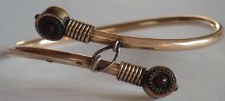 Antique Victorian Etruscan Revival Gold Filled Garnet Bracelet