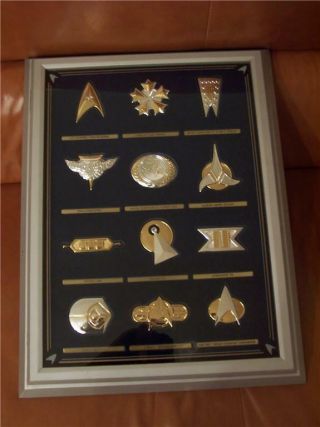 Silver & Gold Official Star Trek Insignia Badges Set Franklin