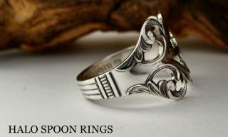 NORWEGIAN SILVER VIKING ROSE SPOON RING THE PERFECT GIFT 3