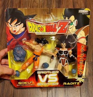 Dragon Ball Z Brother Vs.  Brother Raditz & Battle Damage Goku Figure Jakks Irwin