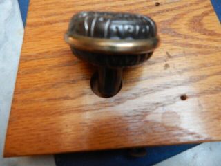 Vintage Eastlake Cast Iron with Brass Ring Door Knob Branford Lock B.  L.  W. 2