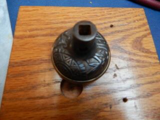 Vintage Eastlake Cast Iron with Brass Ring Door Knob Branford Lock B.  L.  W. 3