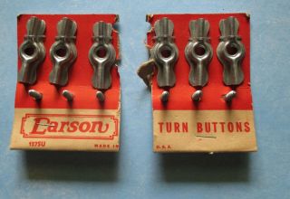 Vintage Bow Tie Turn Latch Made Usa Larson Jelly Cupboard Cabinet Nos 6 On Card