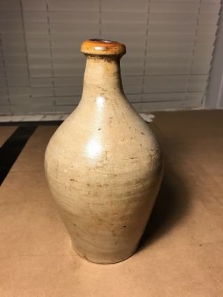 Early Ovoid Stoneware Bottle,  Jug Crock Beauty 1820 - 30 Possibly Goodale.