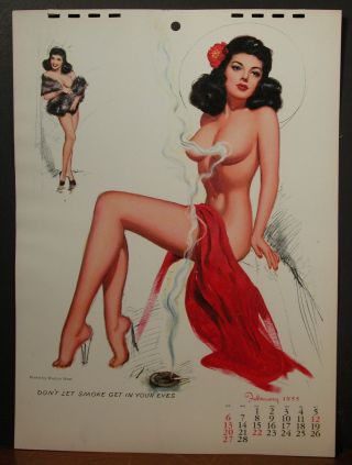 Jerry Thompson February 1955 Calendar Page Don 
