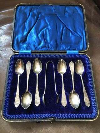 6 Solid Sterling Silver Tea Spoons Sheffield 1906 Charles William Fletcher