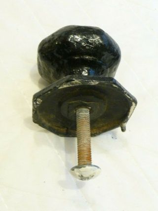 Vintage Large Octagonal Painted Iron Centre/Side Door Pull Handle,  Fixing Bolt 3