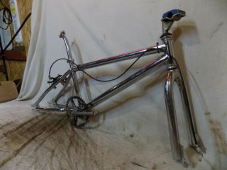 1980s Old School Bmx Bike Frame,  Forks Powerlite? P51 Vintage Dyno Gt Redline