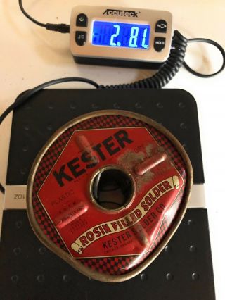 Vintage Kester Rosin Filled Solder Partial Roll Soldering Plastic Core Made Usa
