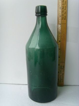 Antique Gettysburg,  PA.  Rich Teal Mineral Water Bottle 10” 1860 - 1870 58/3 2