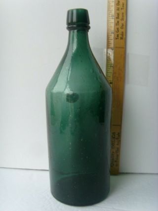 Antique Gettysburg,  PA.  Rich Teal Mineral Water Bottle 10” 1860 - 1870 58/3 3
