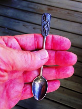 Chinese Export Silver Spoon Dragon Antique 11.  5g