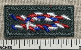 Vintage 1950s Eagle Scout Explorer Square Knot Award Badge Patch Dark Green Cb