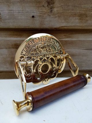 Traditional Waterloo Vintage Design Victorian Toilet Roll Holder Solid Brass