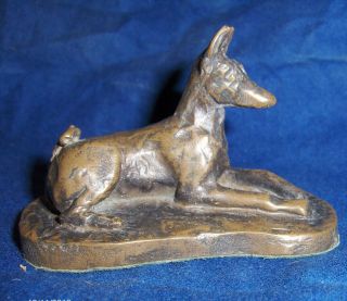 Vintage Basenji Figurine Cold - Cast Bronze English,  North Light Approx 1990