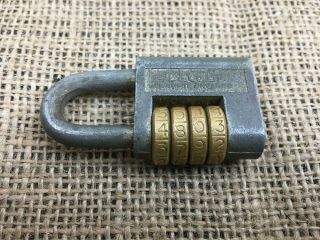 Vintage British Made L & Co Ltd Combination Padlock Lock With Code