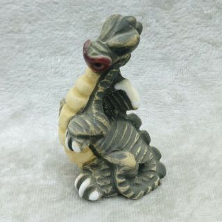 Vintage Horizonte Baby Dragon Figurine Hand Crafted Ceramic Uruguay 2.  5 "