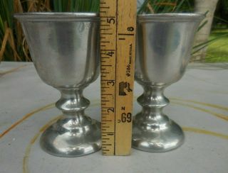 Vintage Wilton Pewter Rwp 5 " Queen Anne Chalice Goblets Usa