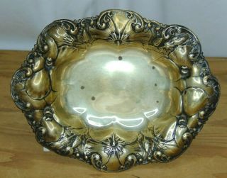 Antique Silver Whiting Mfg.  Co.  Sterling Floral Bowl Victorian Era 6202