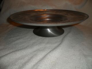 Vintage Wilson Specialties Co.  14 " Hand Wrought Aluminum Lazy Susan Dogwwod - Pine