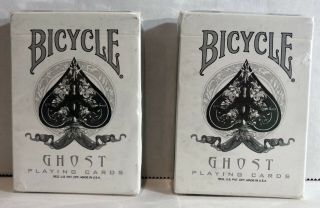 Bicycle Ghost Deck 2 Pack White Ellusionist Magic Special Edition Rare