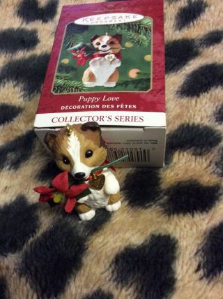 Hallmark Keepsake Christmas Ornament Puppy Love Collector Series 11th Issue 2001
