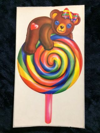Lisa Frank Jumbo Sticker Teddy Bear Lollipop