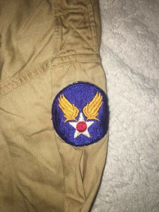 Vintage World War Two WW2 Air Force Shirt With Patch 7035 b XL 3