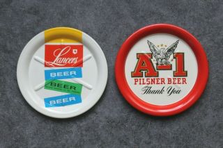 Vintage Coaster Tip Trays A - 1 Pilsner Beer & Lancers Arizona Brewing Company