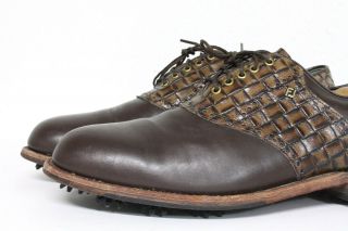 Vintage Footjoy Premiere Classics Dry Golf Shoes Handmade Usa Size 11.  5 D 50305