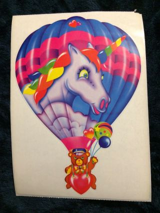Lisa Frank Jumbo Sticker Unicorn Hot Air Balloon