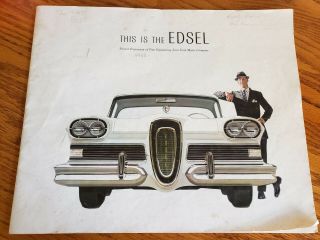 Edsel 1958 Brochure Automobile Full Line Color Sales Brochure