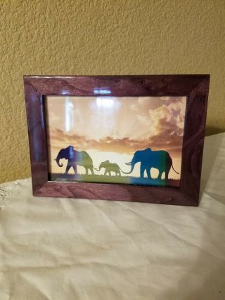 Tizo Handcrafted Wood Photo Picture Frame 4 X 6 Inch Purple